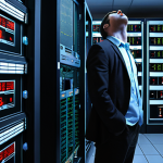 **

Server room with glowing monitors displaying real-time performance metrics. A frustrated system administrator is visibly relieved as an alert system identifies and resolves a potential server issue. The overall feeling is one of calm restored from impending chaos.

**