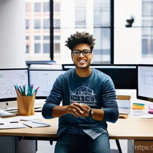 서버 환경의 분리 개발 스테이징 프로덕션 - **Prompt for Development Environment:**
    "A vibrant and creative scene in a modern tech office. A...